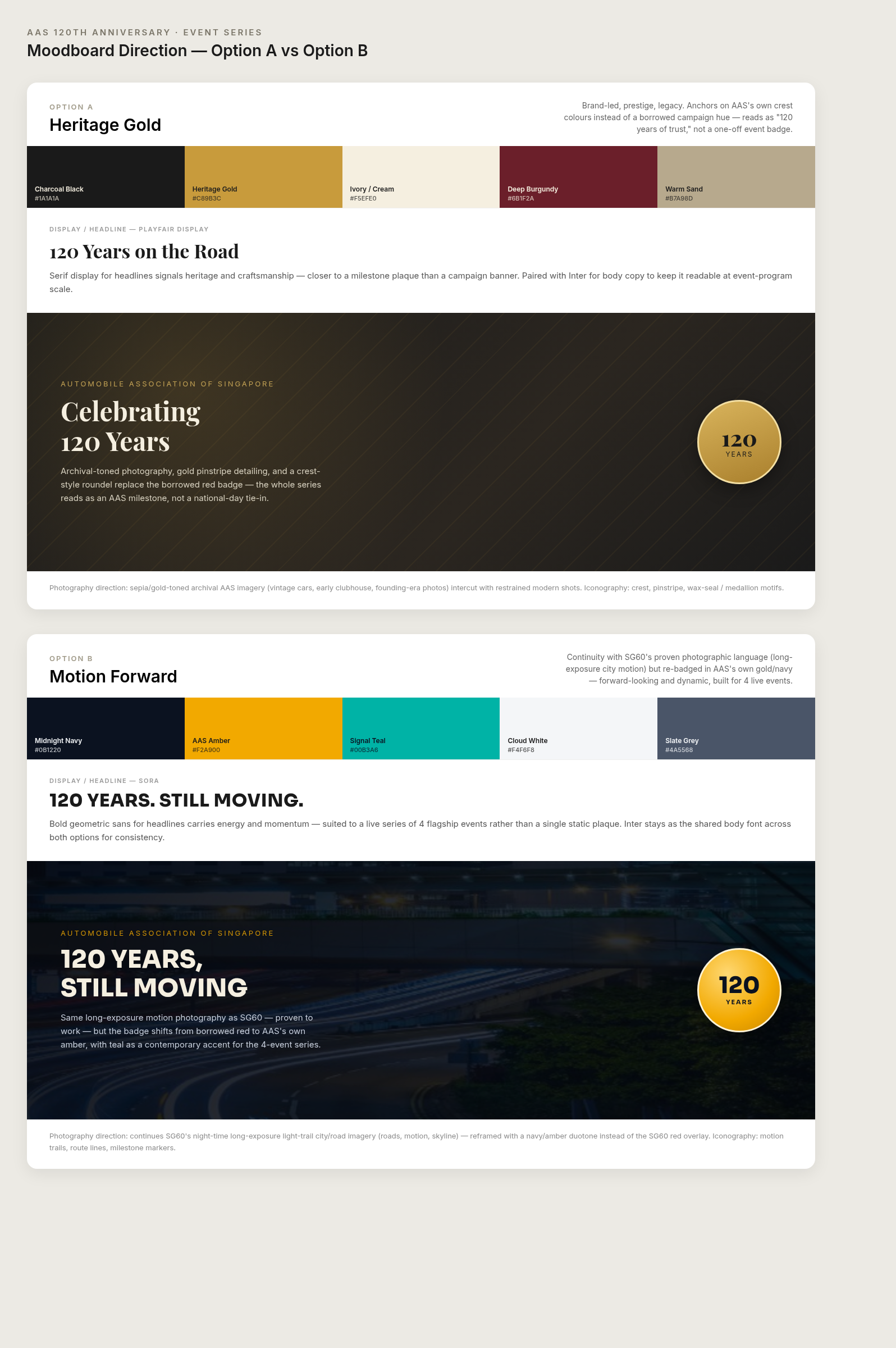 AAS 120th moodboard options A and B